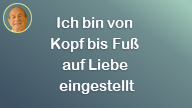 Ich bin von Kopf bis Fuß auf Liebe eingestellt..
